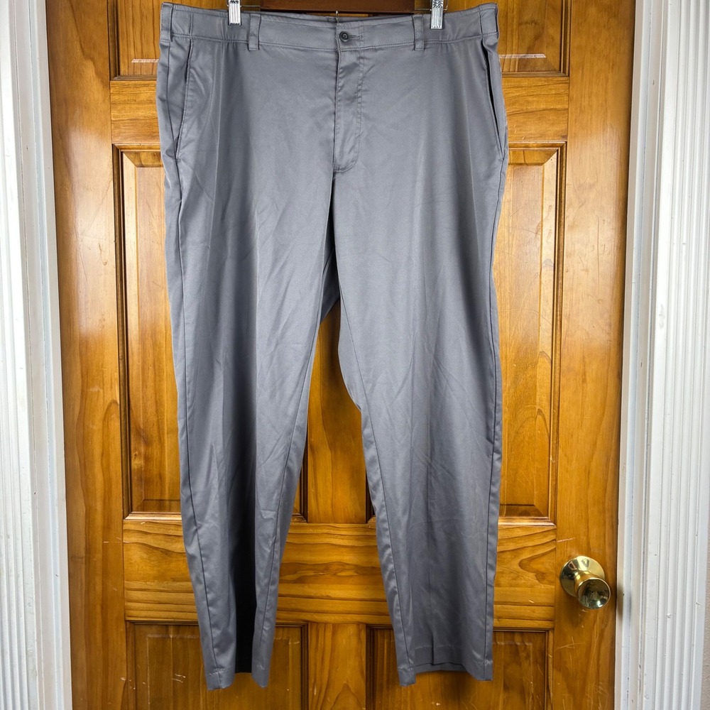 Pro Tour Golf Pants Mens 42x30 Grey Flat Front Straight Leg Gorpcore Dadcore